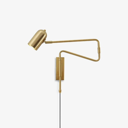 Adjustable Arm Plug In Wall Lamp with Rotatable Shade