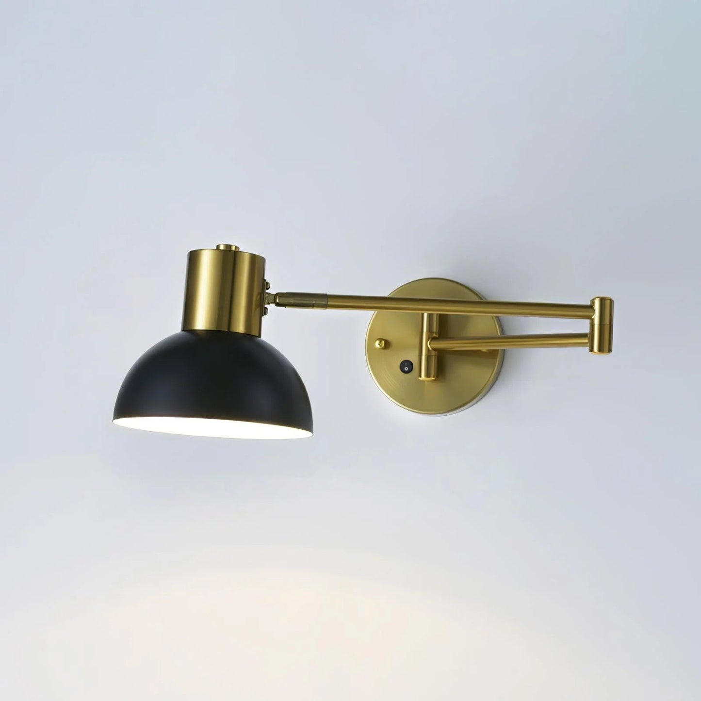 Adjustable Arm Reading Wall Lamp with LED, Black or Gold