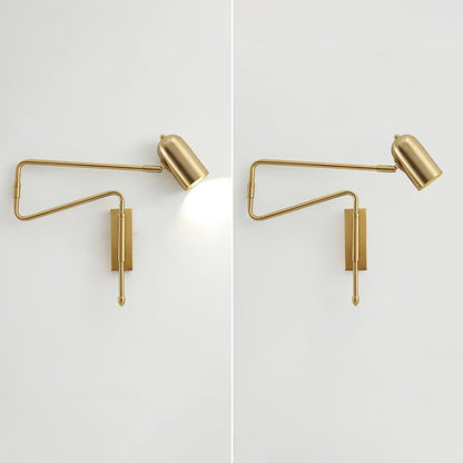 Adjustable Arm Plug In Wall Lamp with Rotatable Shade