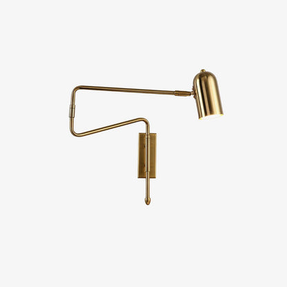 Adjustable Arm Plug In Wall Lamp with Rotatable Shade