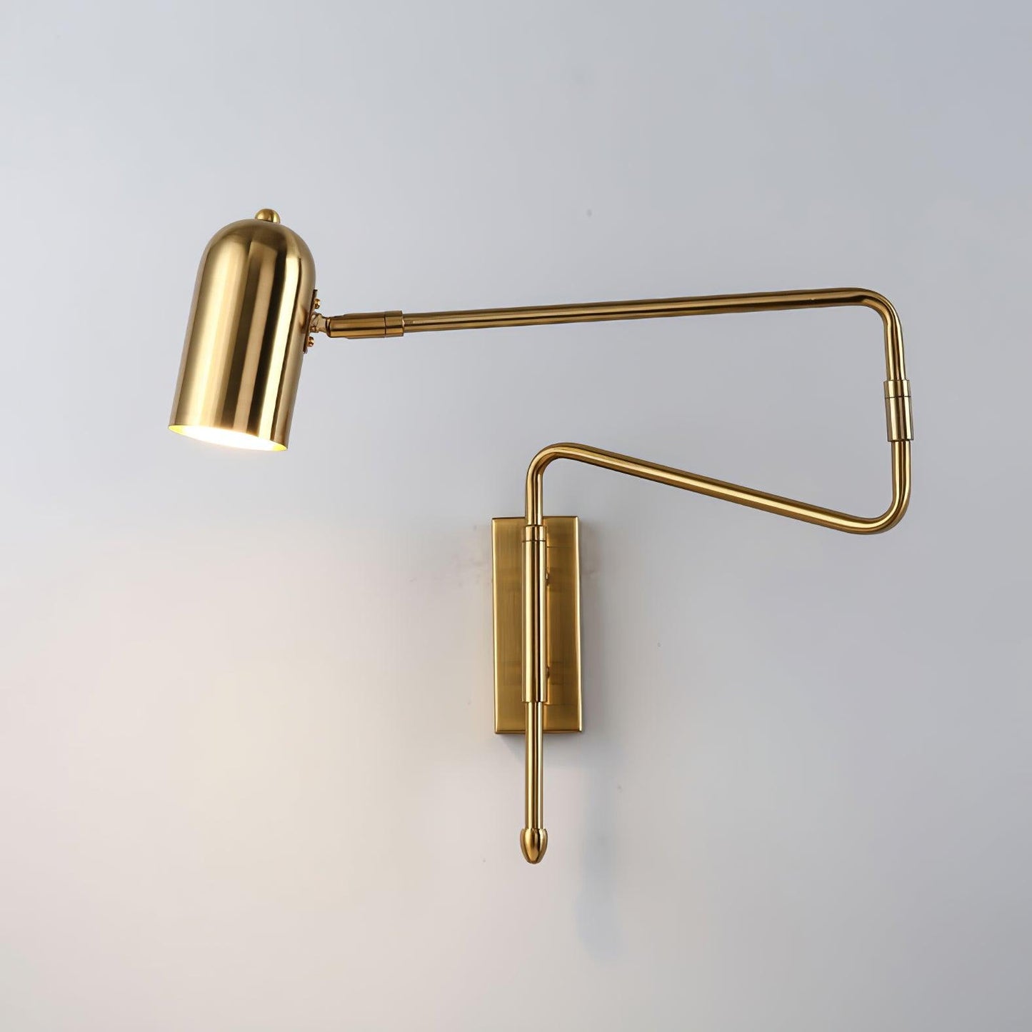 Adjustable Arm Plug In Wall Lamp with Rotatable Shade