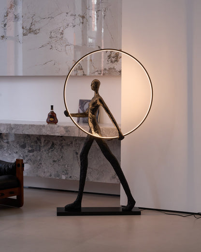 Aeon Sculpture Floor Lamp with Integrated LED, Modern Design