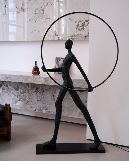 Aeon Sculpture Floor Lamp with Integrated LED, Modern Design