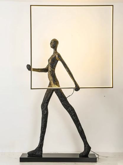 Aeon Sculpture Floor Lamp with Integrated LED, Modern Design