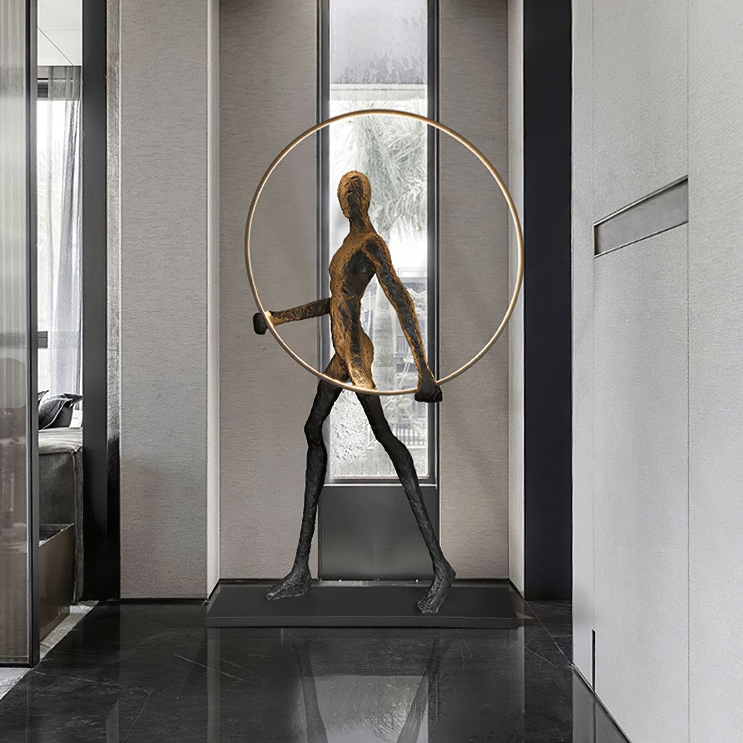 Aeon Sculpture Floor Lamp with Integrated LED, Modern Design
