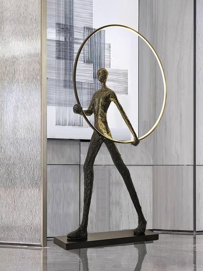 Aeon Sculpture Floor Lamp with Integrated LED, Modern Design