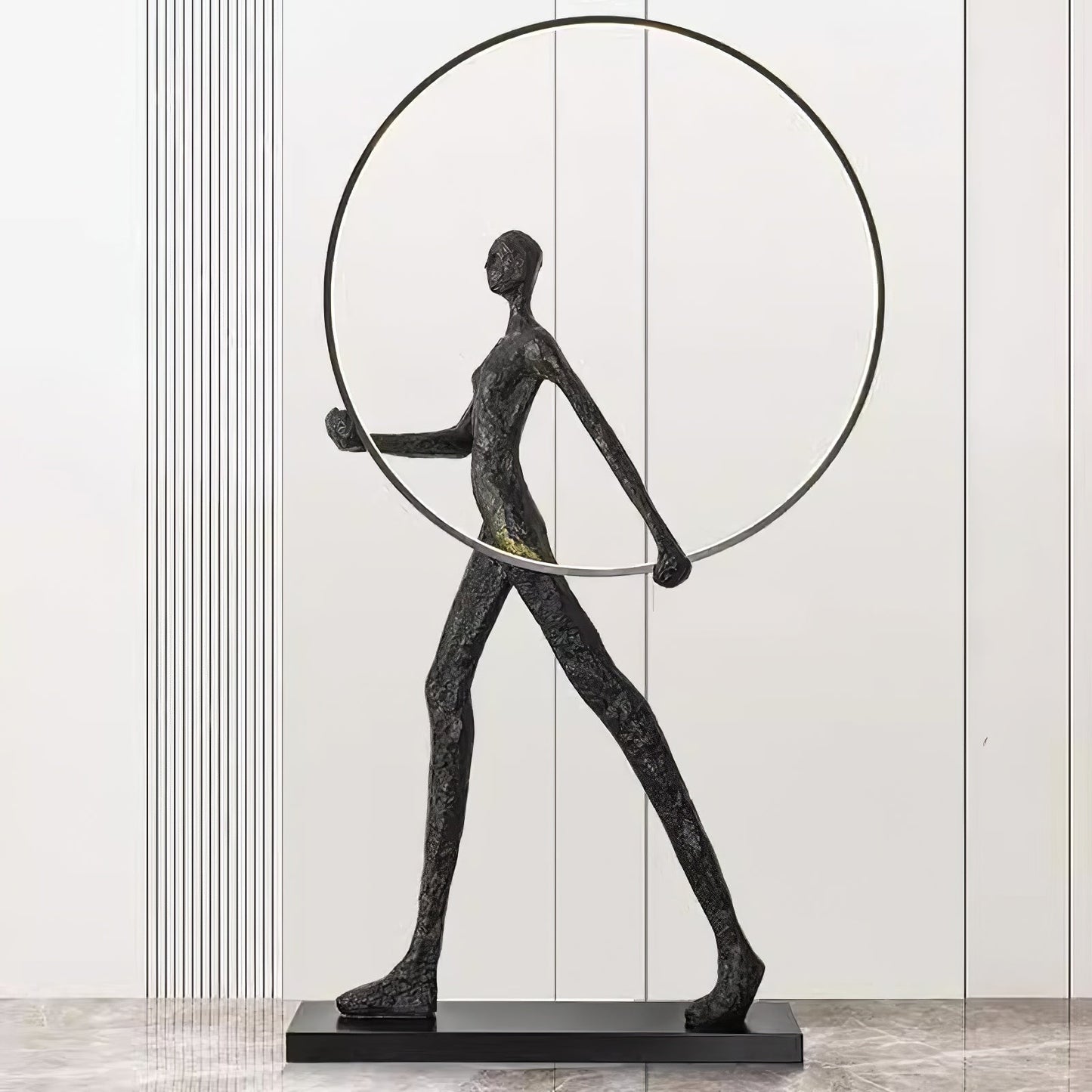Aeon Sculpture Floor Lamp with Integrated LED, Modern Design