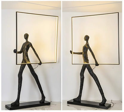 Aeon Sculpture Floor Lamp with Integrated LED, Modern Design