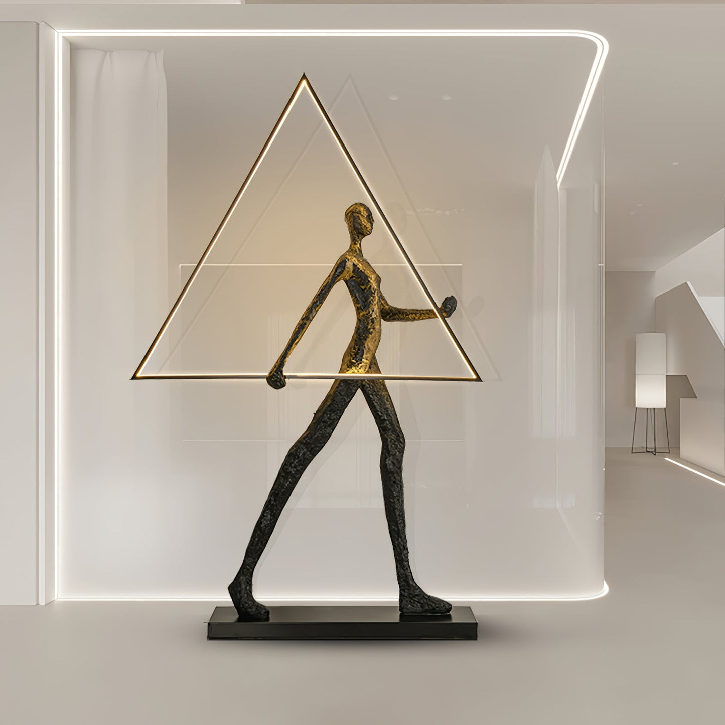 Aeon Sculpture Floor Lamp with Integrated LED, Modern Design