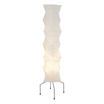 Rice Paper Floor Lamp - Indoor LED Lantern Design, Black