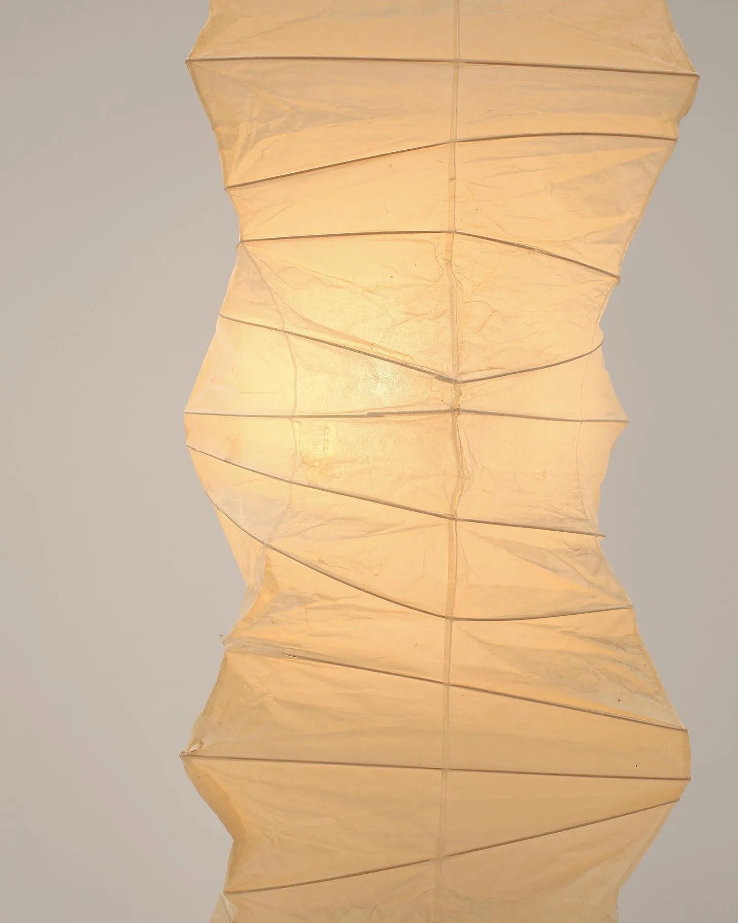 Rice Paper Floor Lamp - Indoor LED Lantern Design, Black