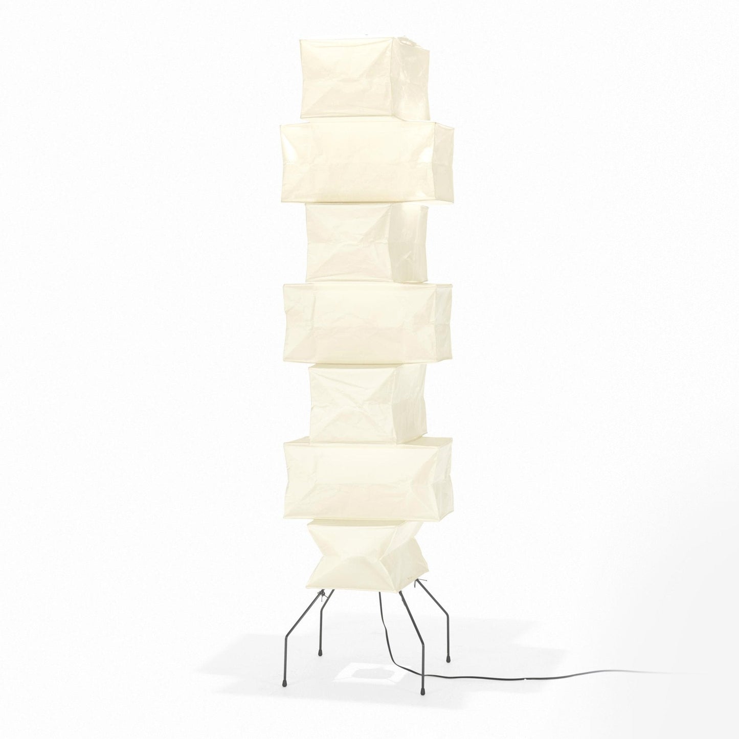 Lana Stacked Floor Lamp - Modern LED Lighting, White Shade