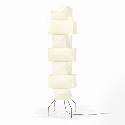 Lana Stacked Floor Lamp - Modern LED Lighting, White Shade