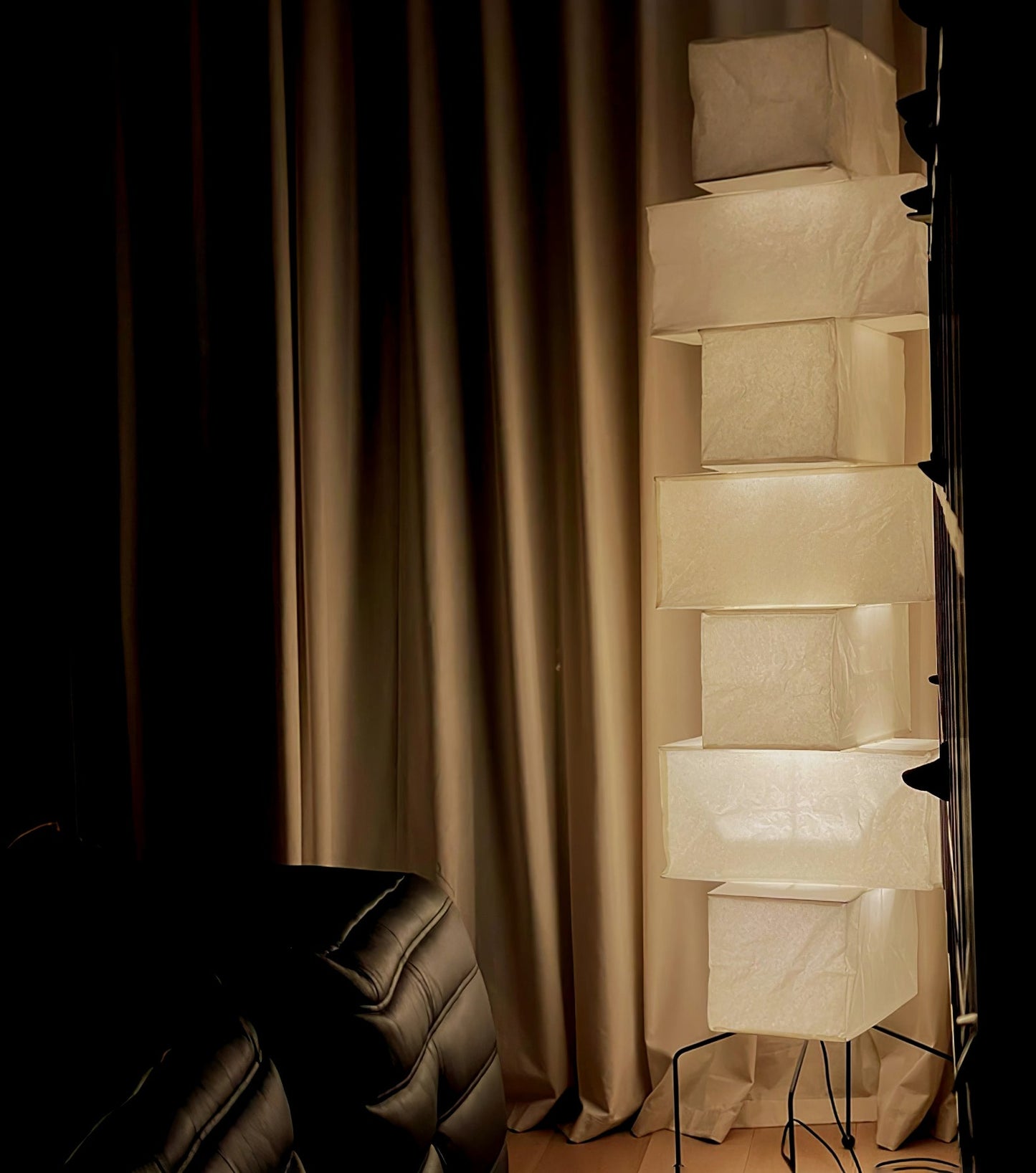 Lana Stacked Floor Lamp - Modern LED Lighting, White Shade