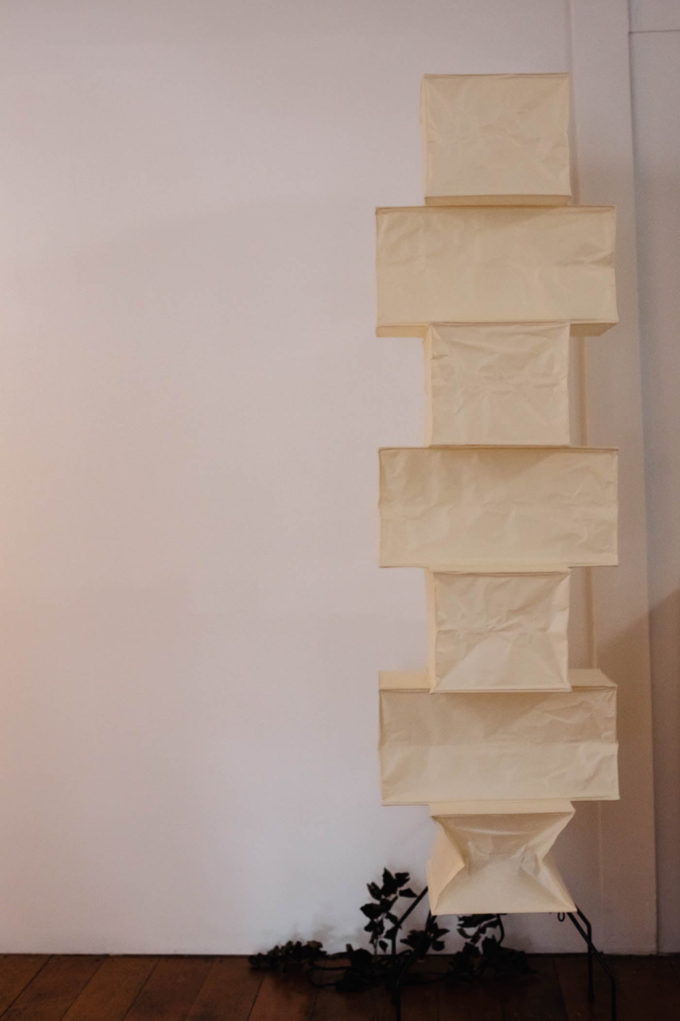 Lana Stacked Floor Lamp - Modern LED Lighting, White Shade