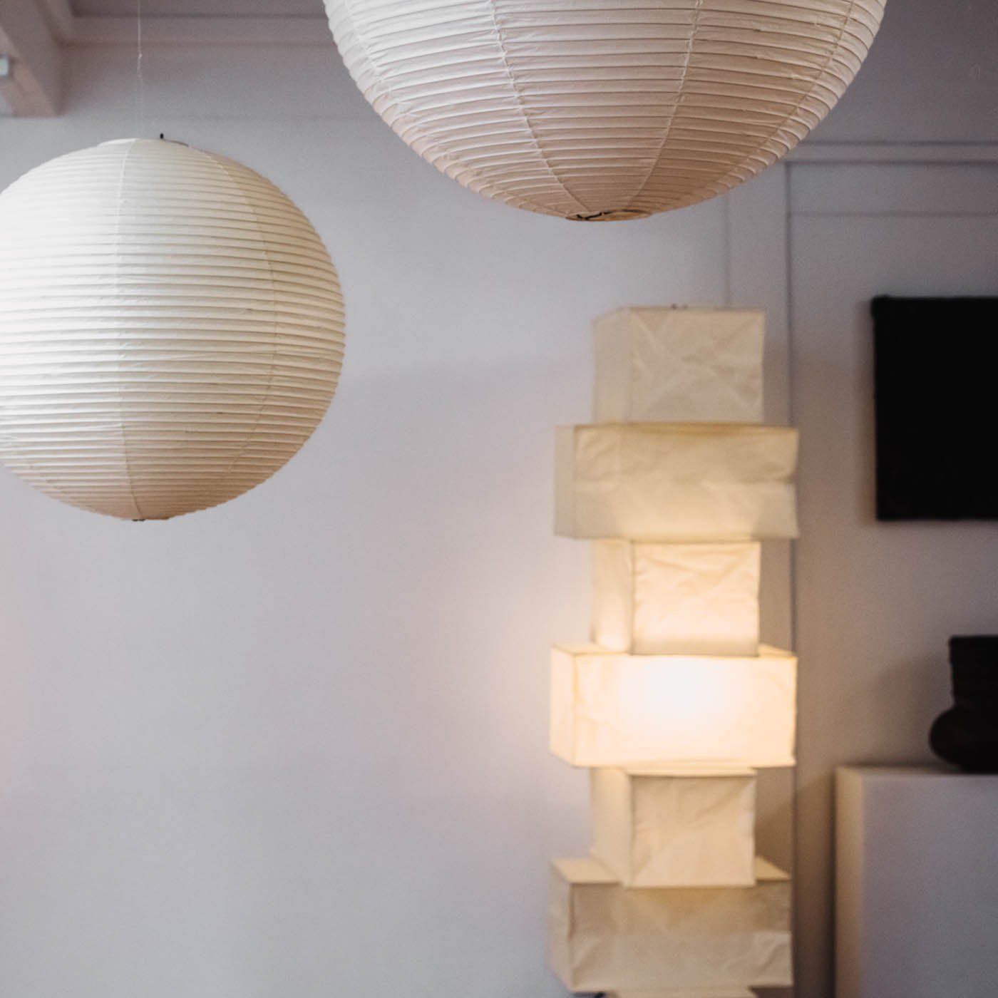 Lana Stacked Floor Lamp - Modern LED Lighting, White Shade