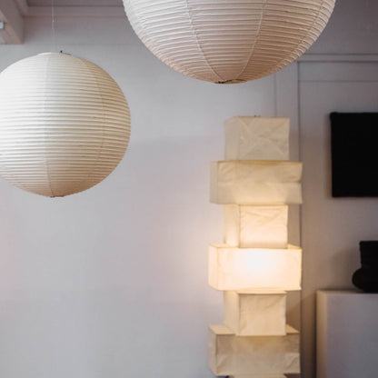 Lana Stacked Floor Lamp - Modern LED Lighting, White Shade