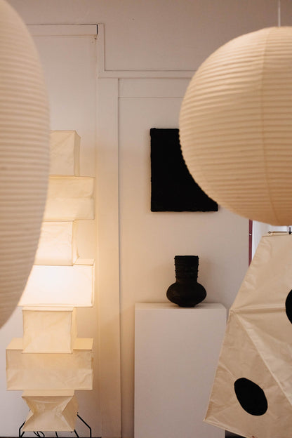 Lana Stacked Floor Lamp - Modern LED Lighting, White Shade