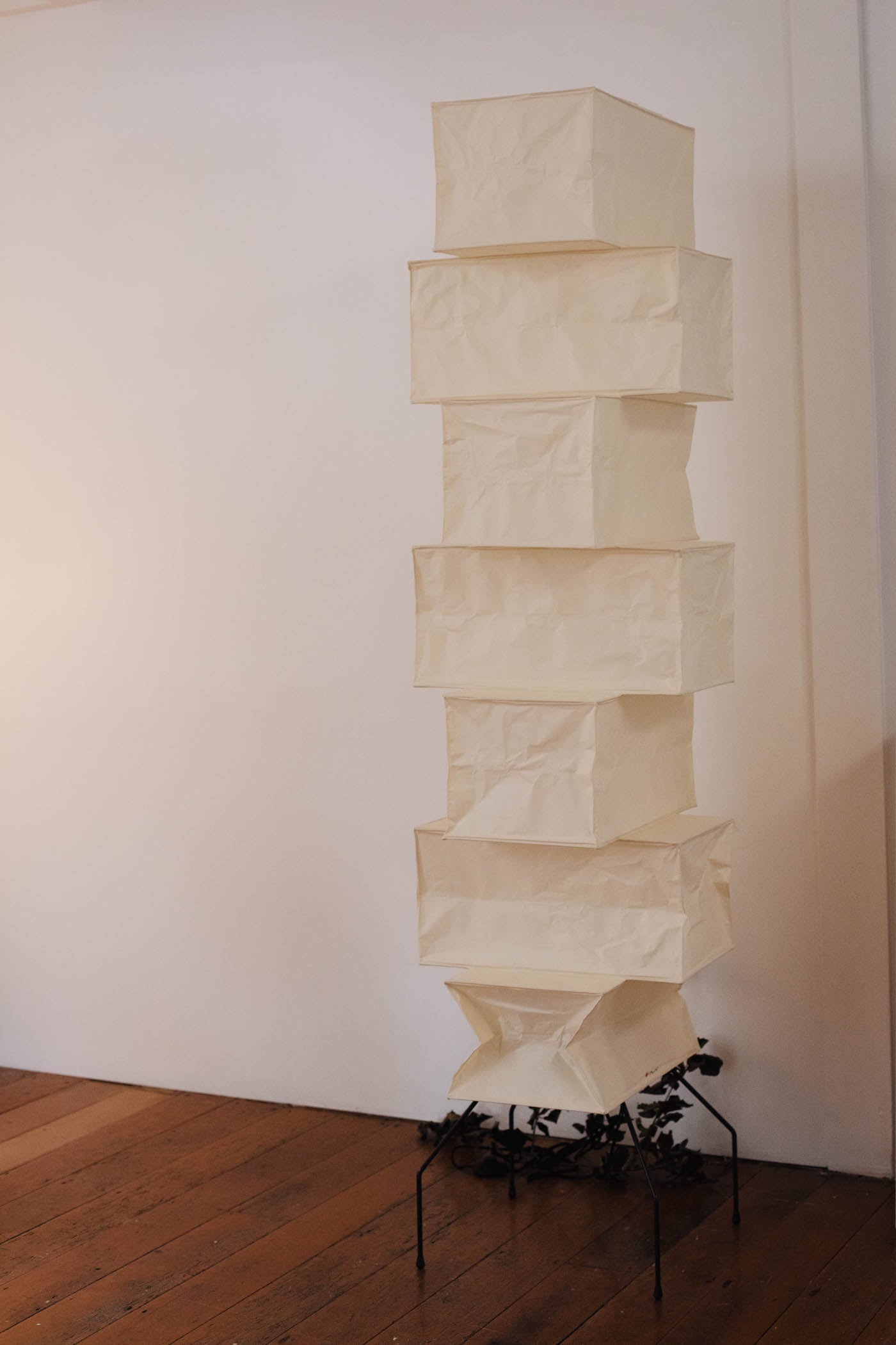 Lana Stacked Floor Lamp - Modern LED Lighting, White Shade