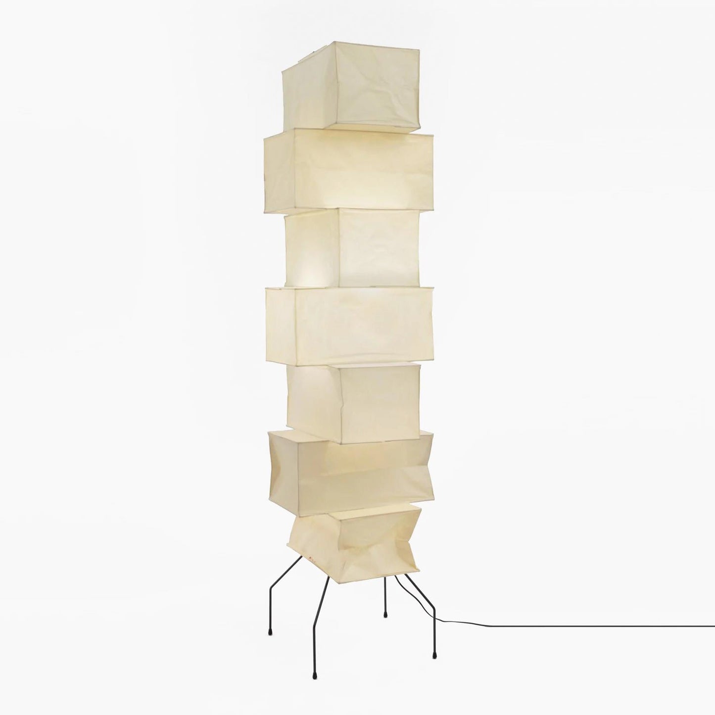 Lana Stacked Floor Lamp - Modern LED Lighting, White Shade