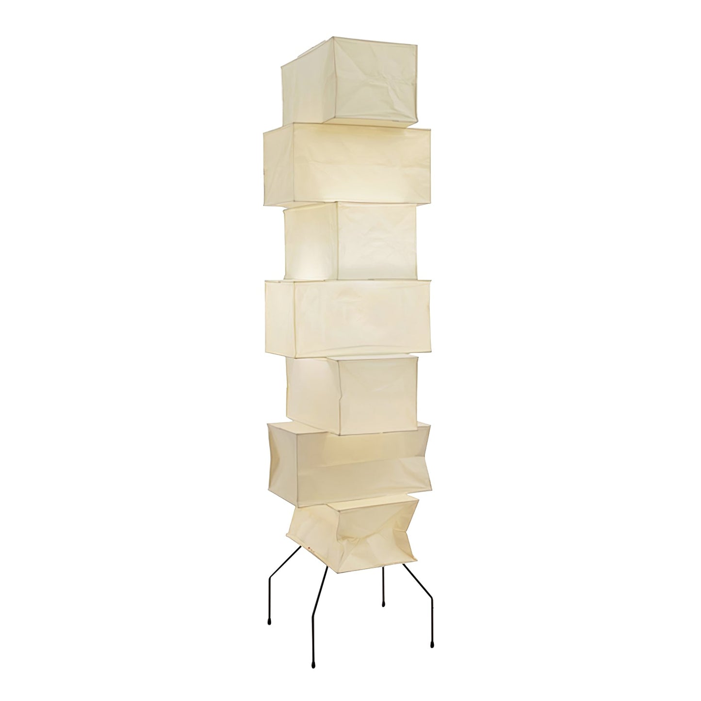 Lana Stacked Floor Lamp - Modern LED Lighting, White Shade