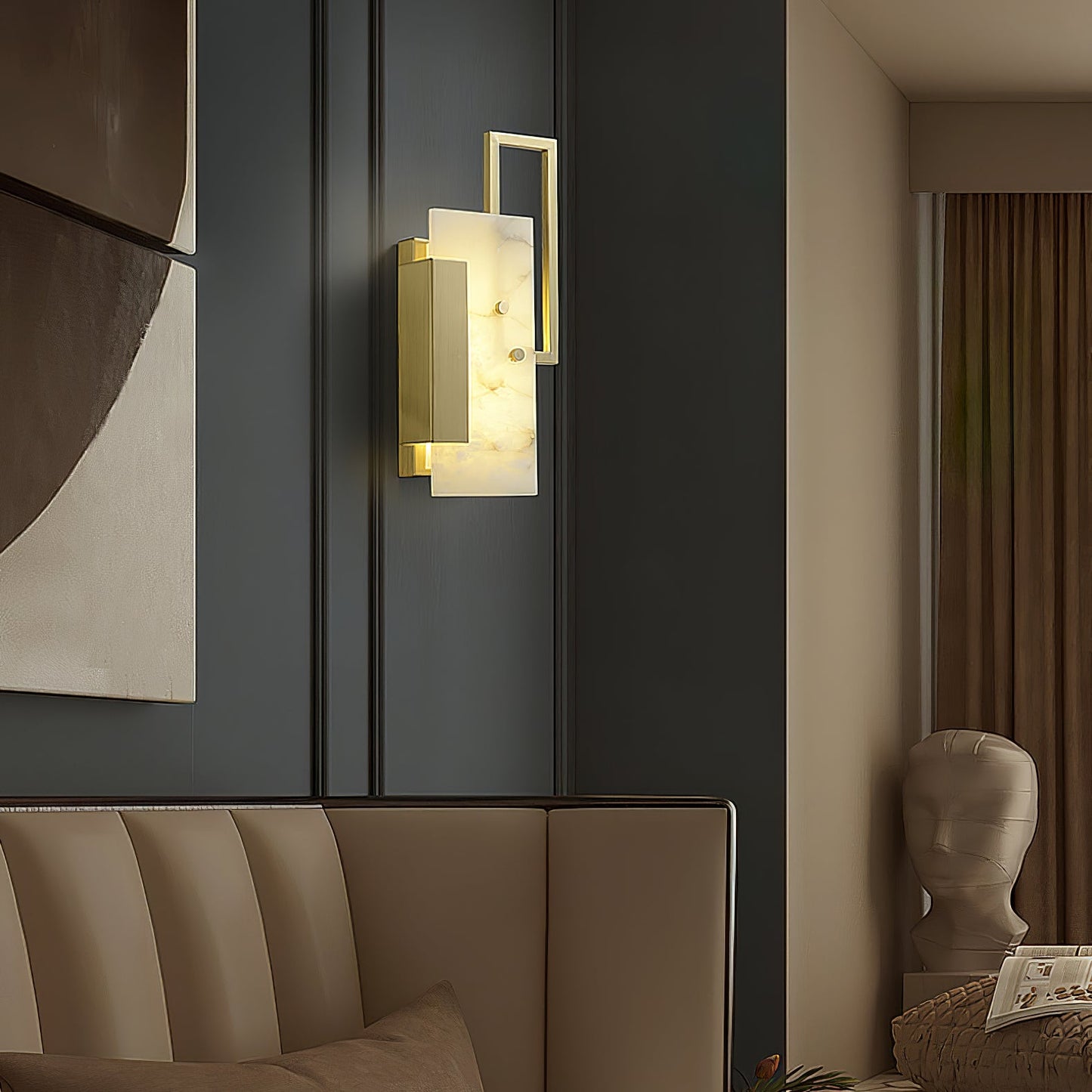 Althea Alabaster Wall Sconce - LED Indoor Wall Light