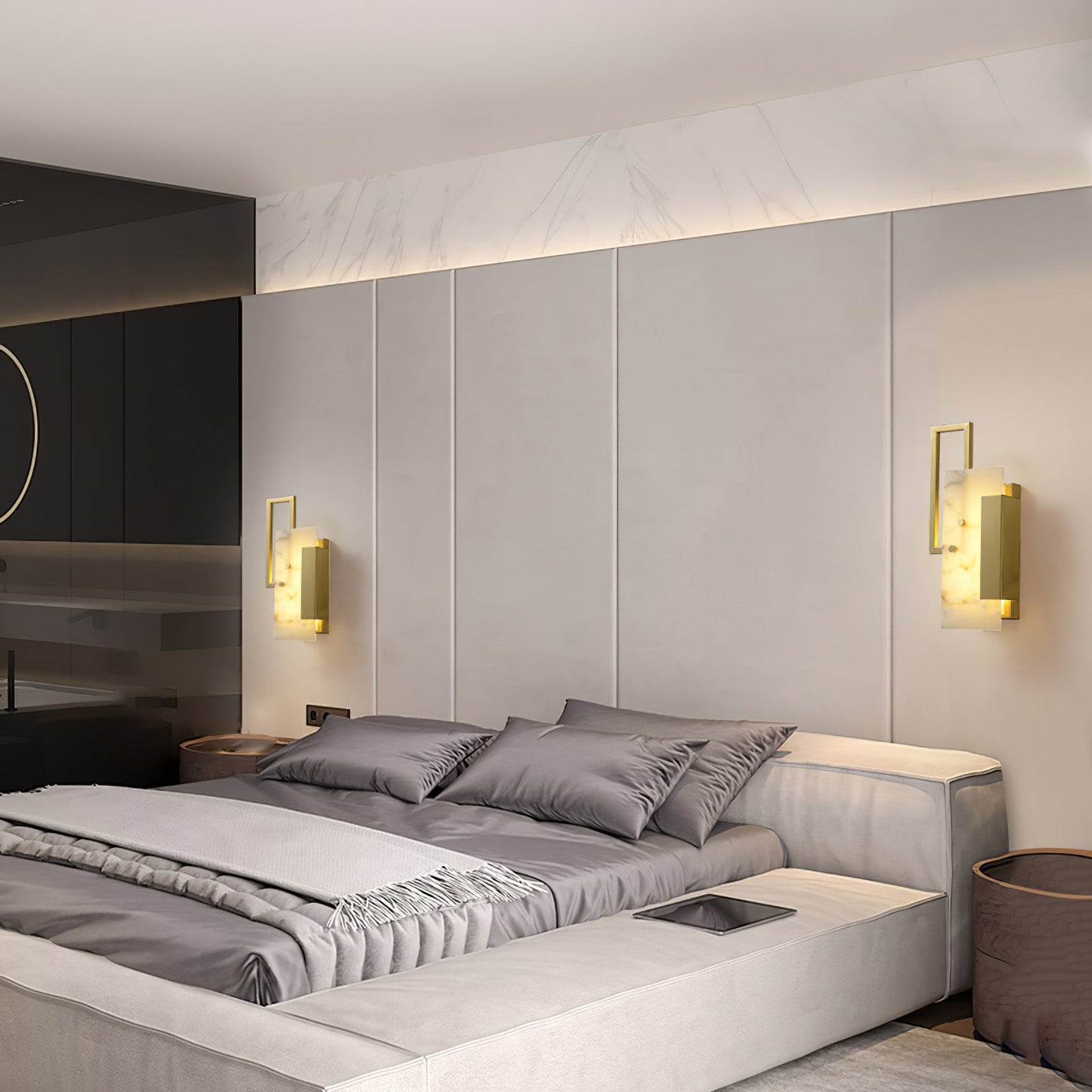Althea Alabaster Wall Sconce - LED Indoor Wall Light