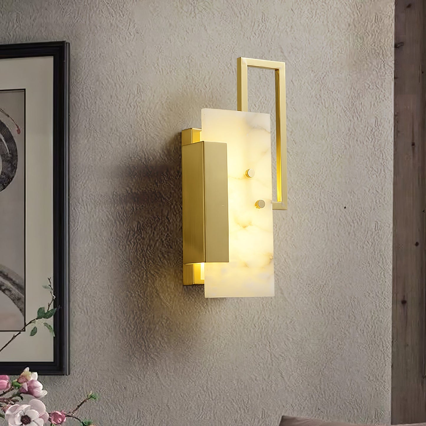 Althea Alabaster Wall Sconce - LED Indoor Wall Light