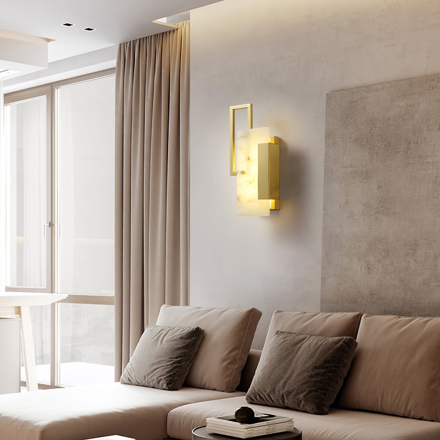 Althea Alabaster Wall Sconce - LED Indoor Wall Light