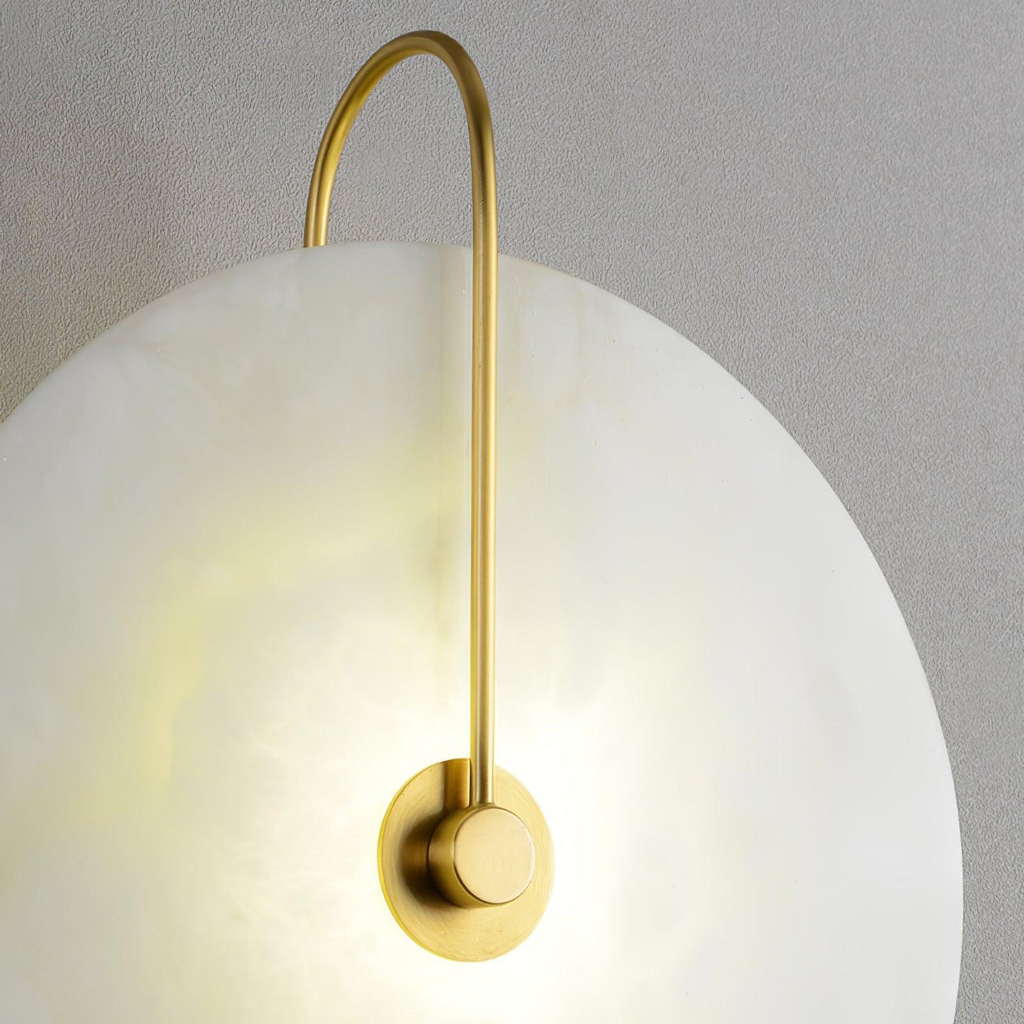 Alabaster LED Plug-In Wall Lamp with Decorative Shade