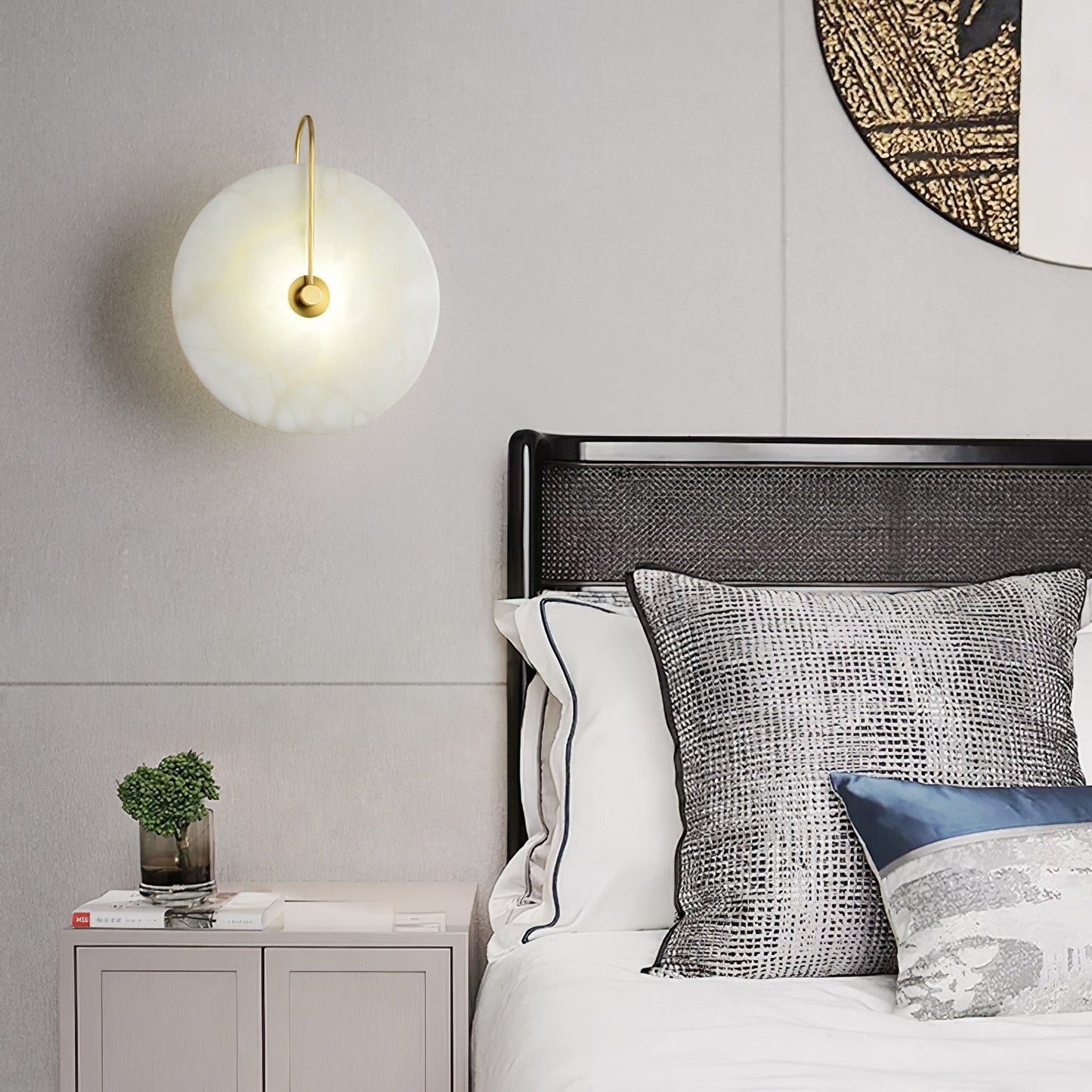 Alabaster LED Wall Lamp - Dimmable, Modern Design, Indoor