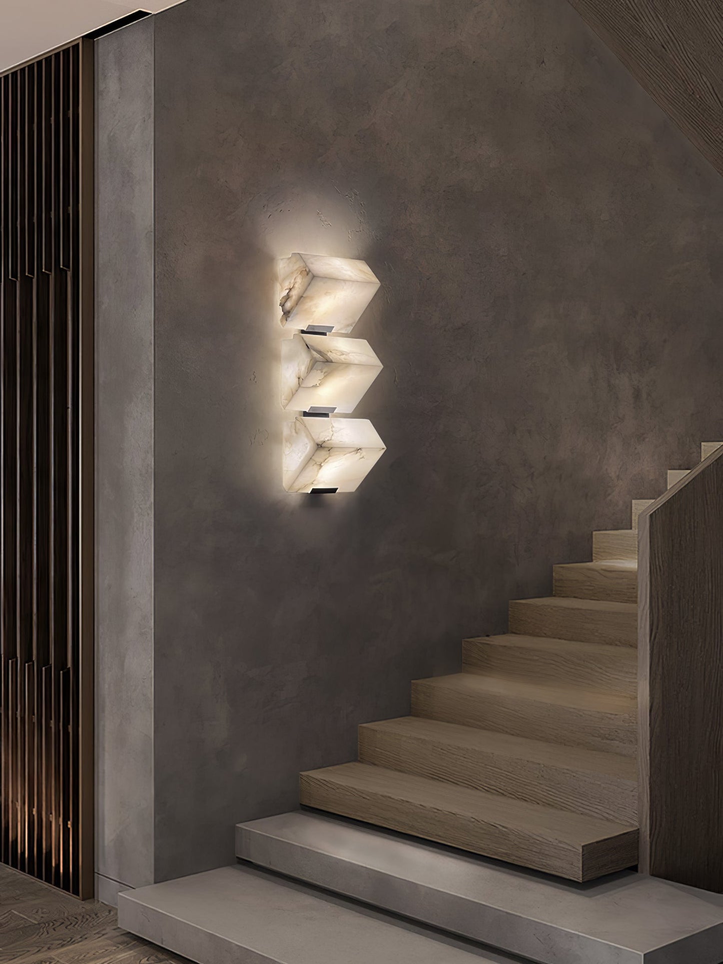 Alabaster Staircase Wall Lamp - Dimmable LED Indoor Light