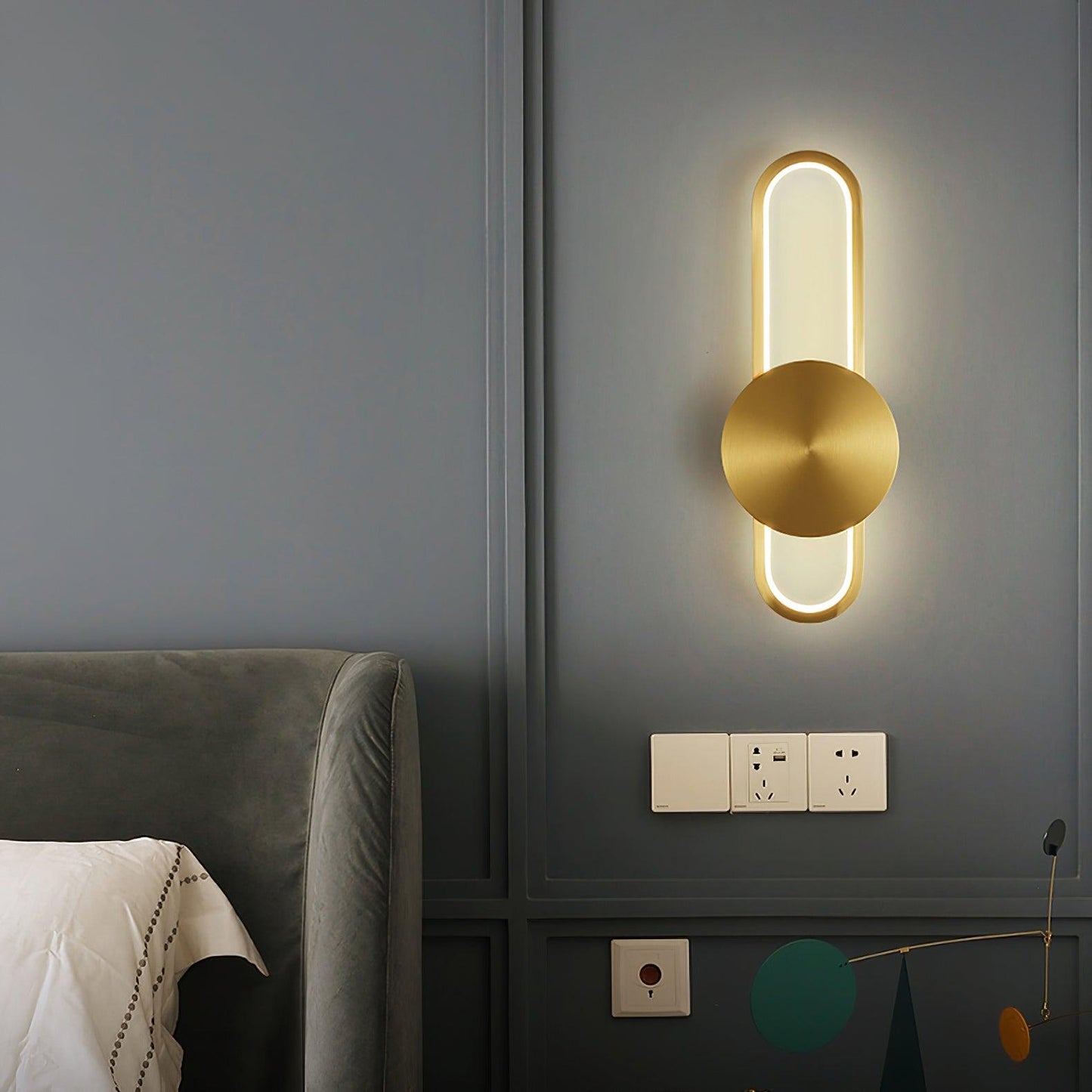 Allen Wall Lamp - Modern LED Brass Finish, Set of 2