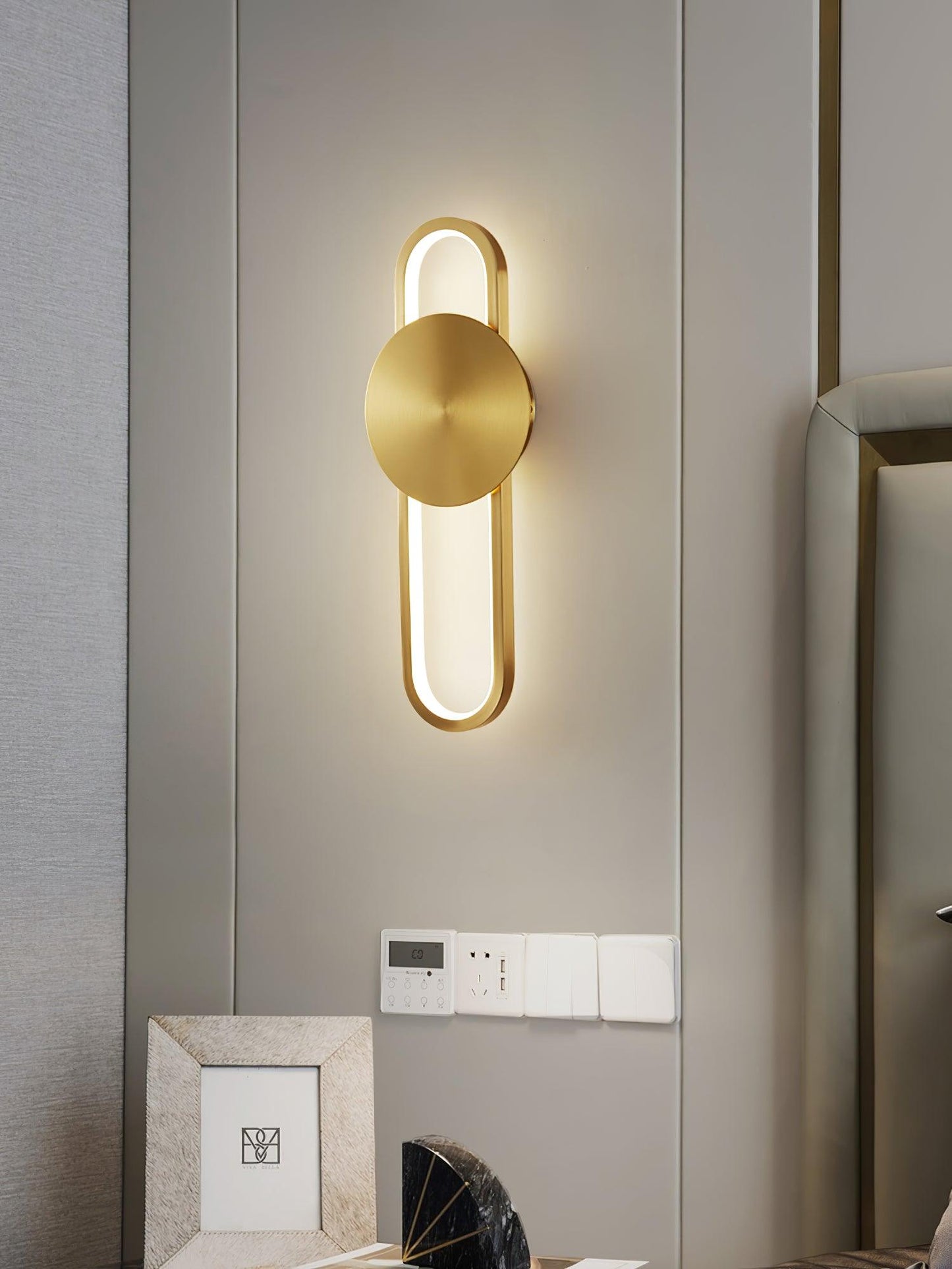 Allen Wall Lamp - Modern LED Brass Finish, Set of 2