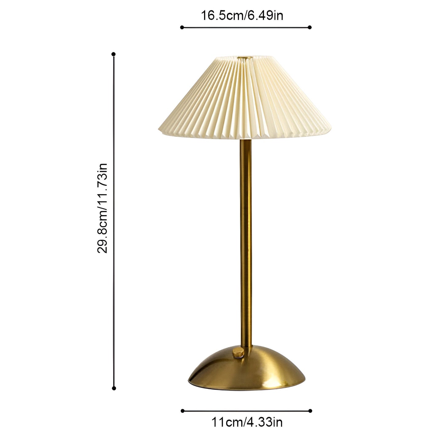AluBrite Aluminium LED Umbrella Lamp - USB Rechargeable & Touch Dimmer