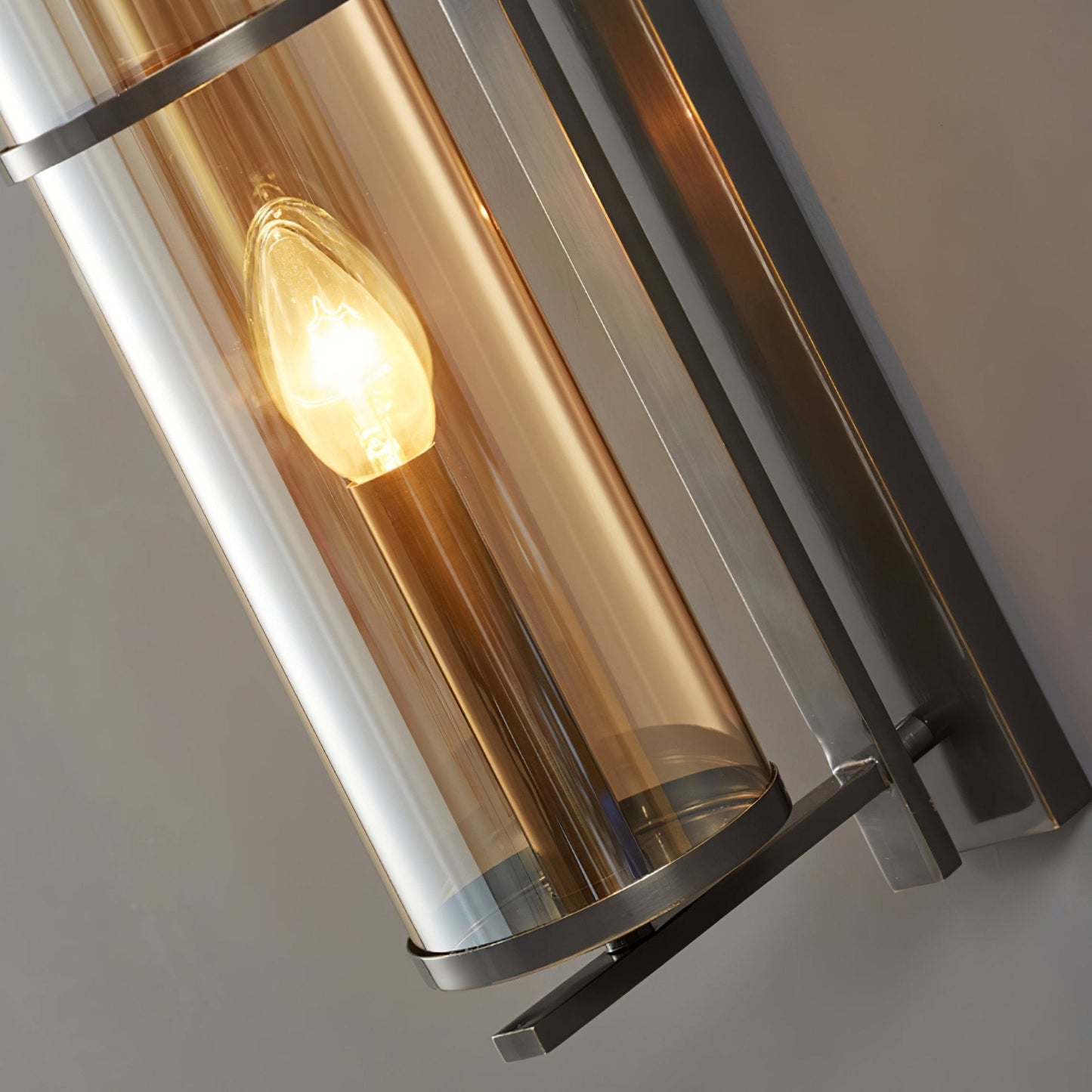 Amalfi Wall Lamp Black Metal LED Light with Fabric Shade