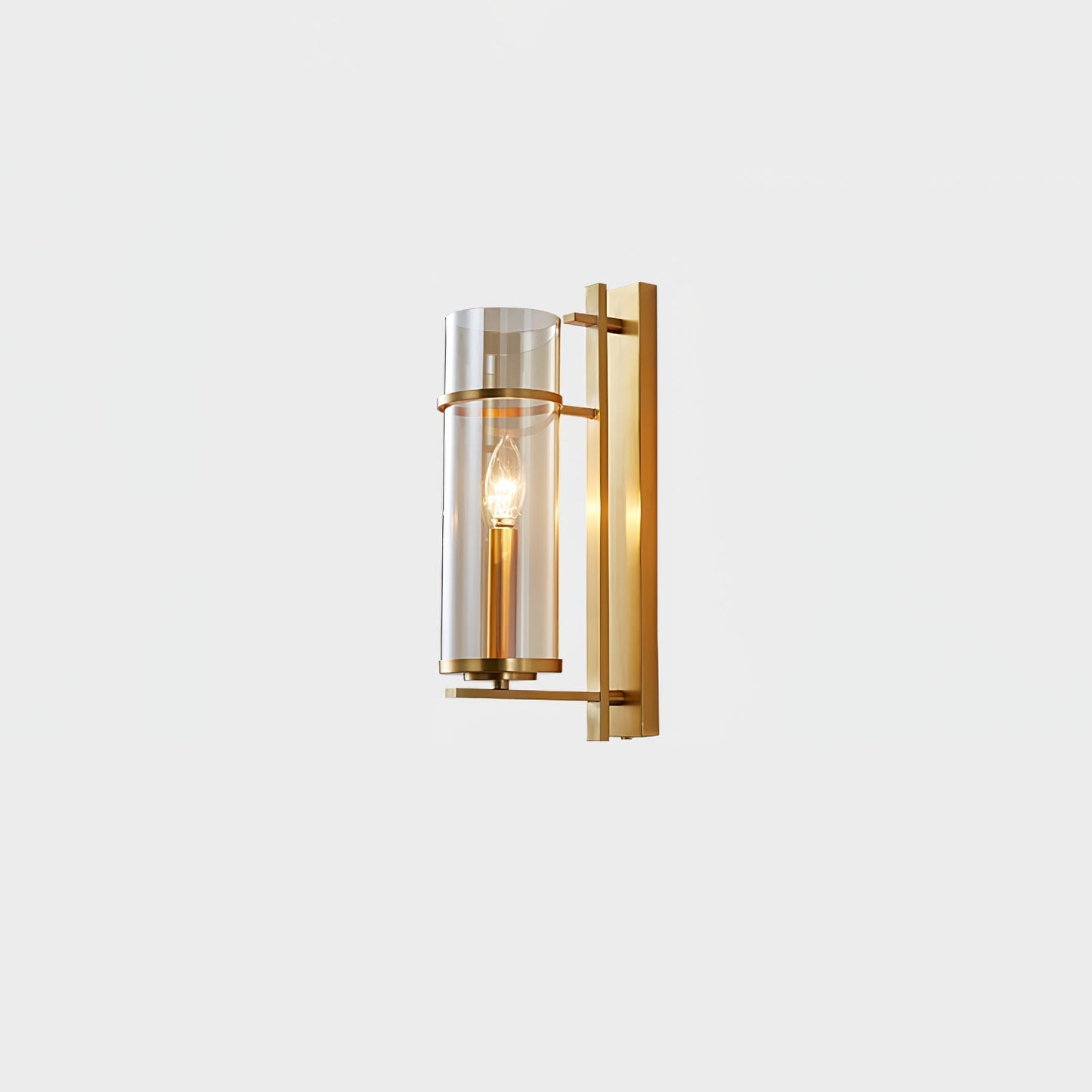 Amalfi Wall Lamp Black Metal LED Light with Fabric Shade