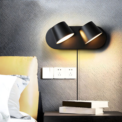 Angle Adjustable Plug-in Wall Lamp with LED Lighting