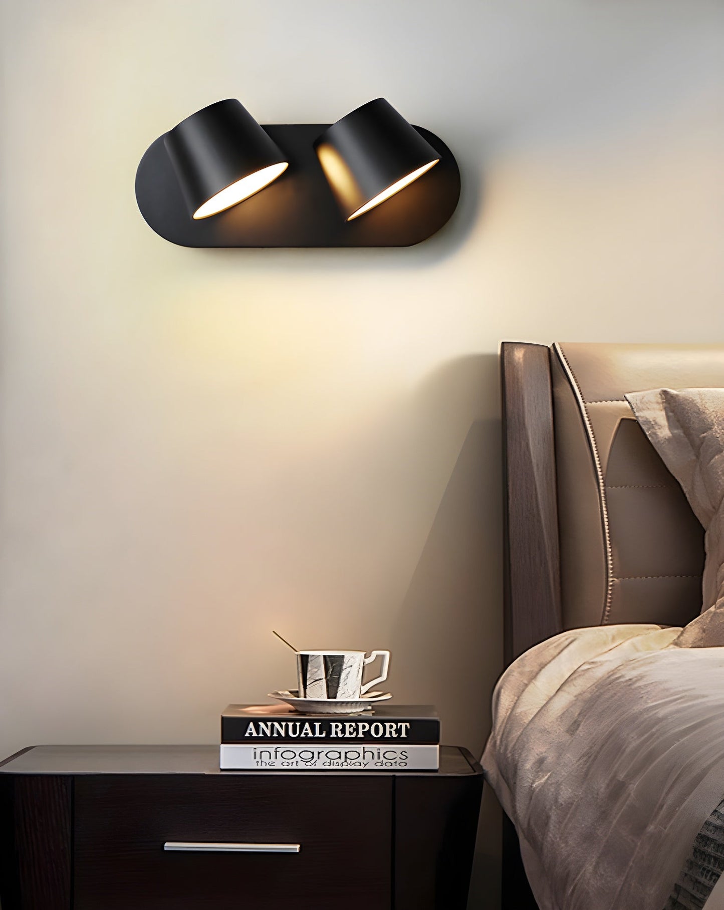 Angle Adjustable Plug-in Wall Lamp with LED Lighting