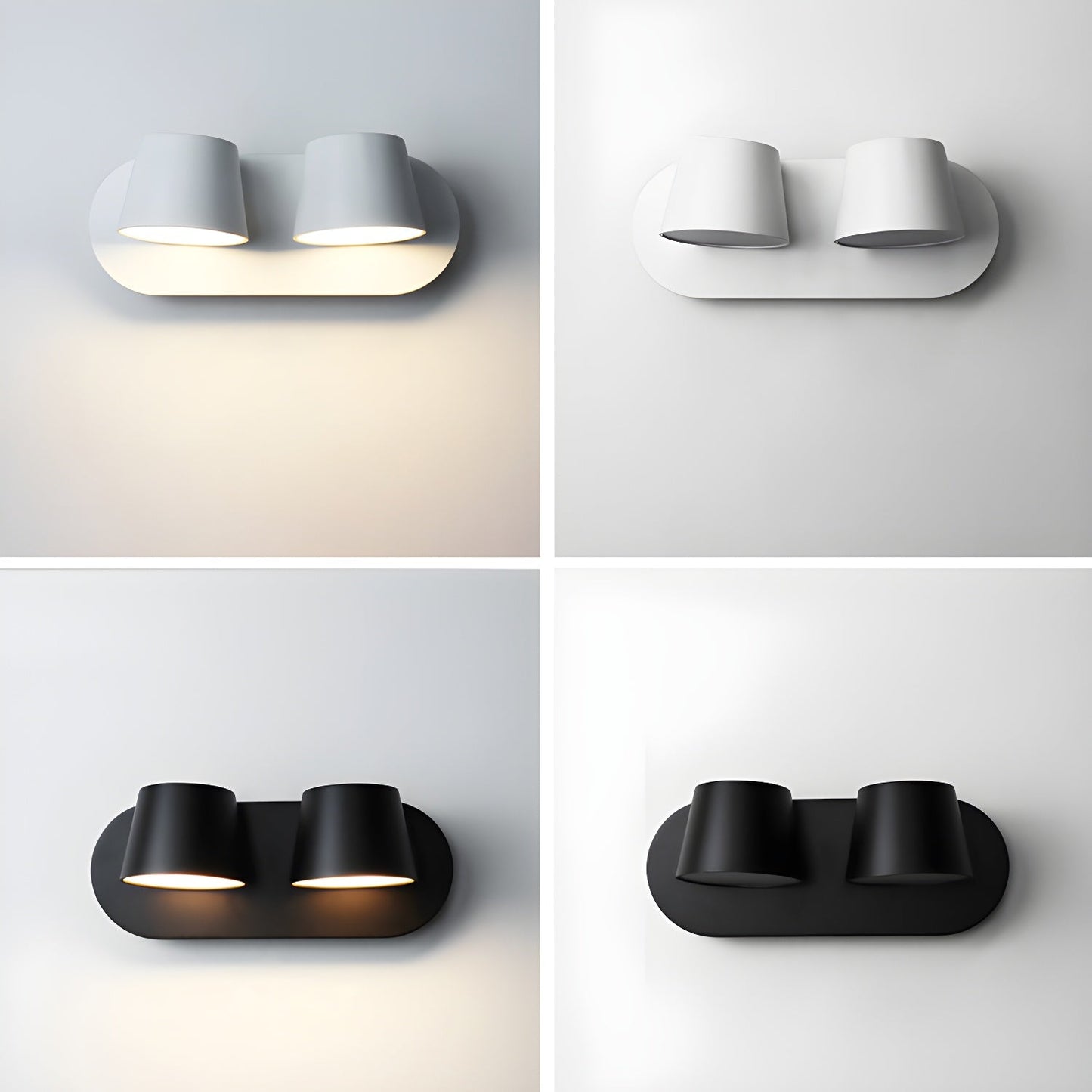 Angle Adjustable Plug-in Wall Lamp with LED Lighting
