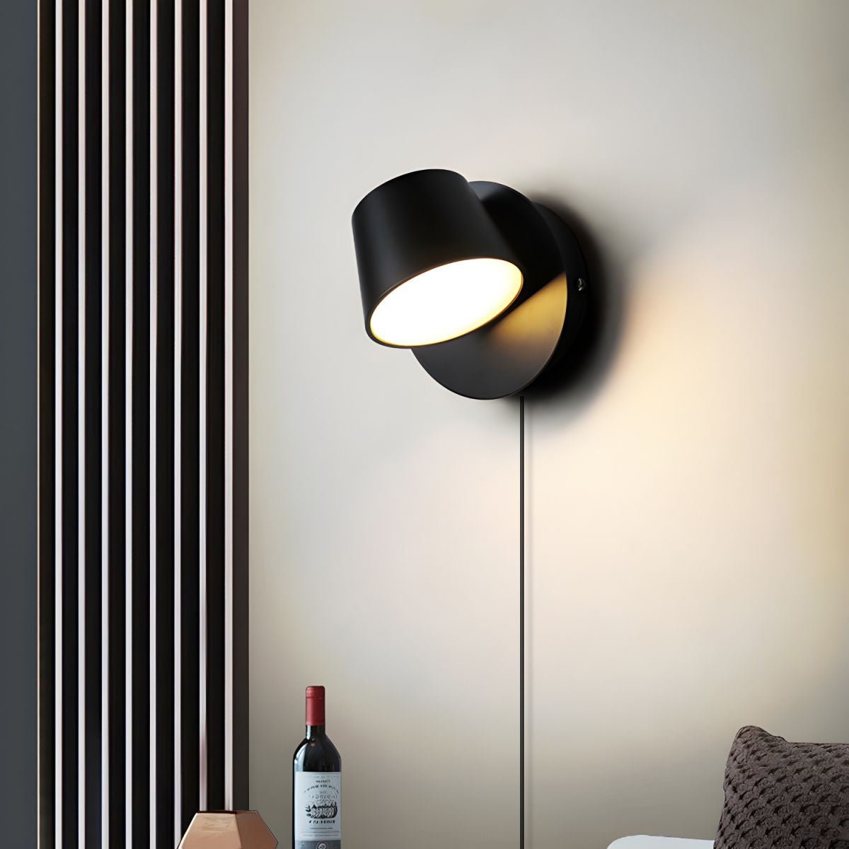 Angle Adjustable Plug-in Wall Lamp with LED Lighting
