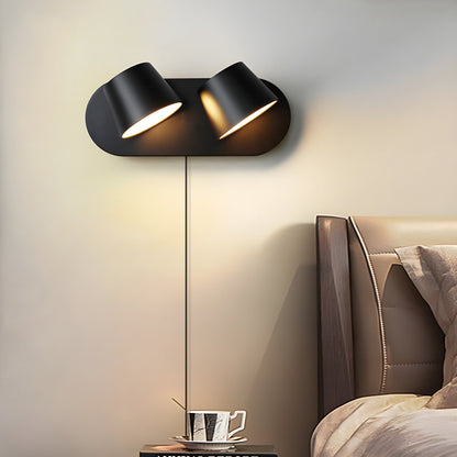Angle Adjustable Plug-in Wall Lamp with LED Lighting