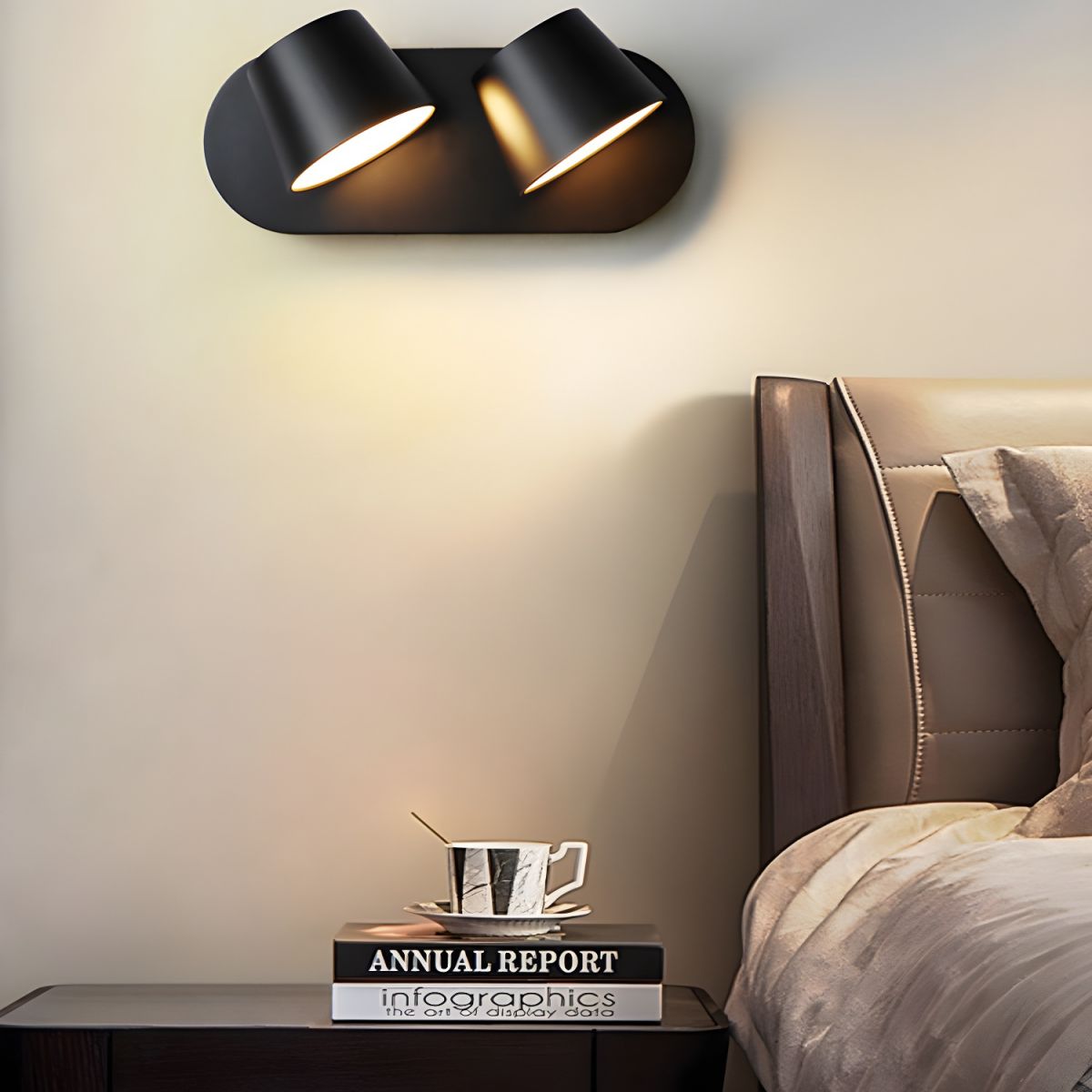 Angle Adjustable Plug-in Wall Lamp with LED Lighting