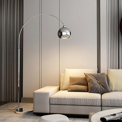 Angler Floor Lamp with Adjustable Head and LED Light