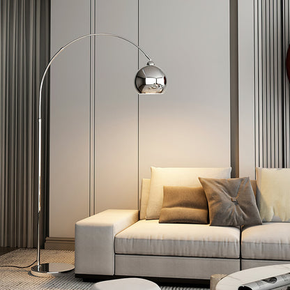 Angler Floor Lamp with Adjustable Head and LED Light