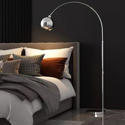 Angler Floor Lamp with Adjustable Head and LED Light