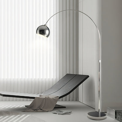 Angler Floor Lamp with Adjustable Head and LED Light