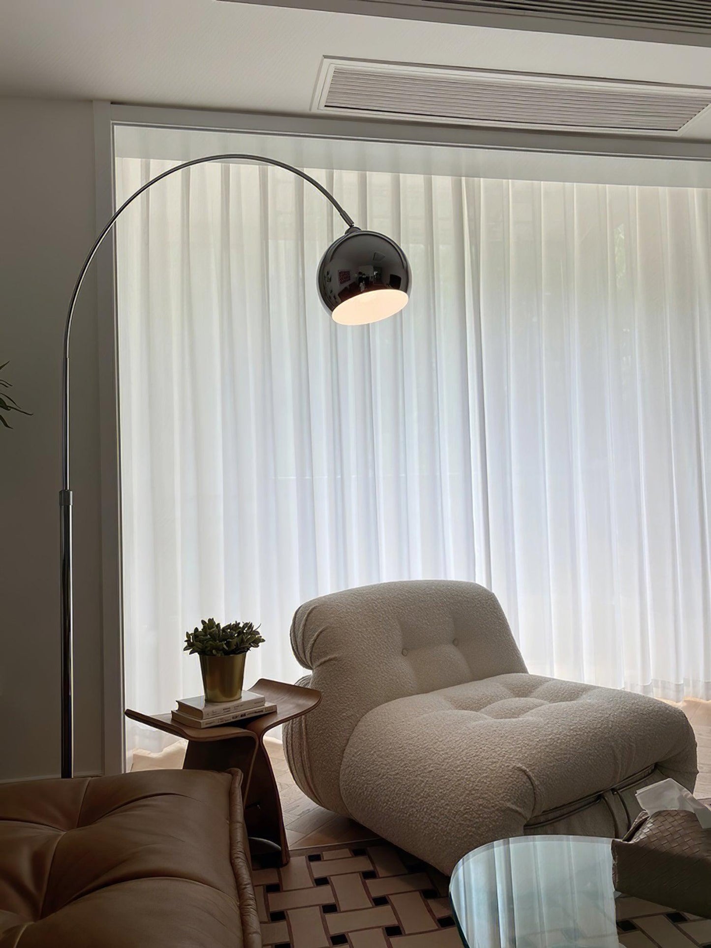 Angler Floor Lamp with Adjustable Head and LED Light