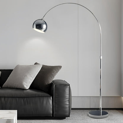 Angler Floor Lamp with Adjustable Head and LED Light