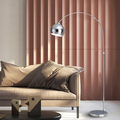 Angler Floor Lamp with Adjustable Head and LED Light